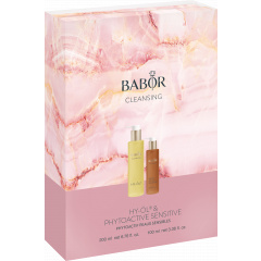 Die BABOR CLEANSING-Ikonen HY-ÖL und Phytoactive als Set im limitierten Marmor Design. HY-ÖL & Sensitive - Marble Collection